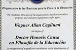 Professor Wagner - Título de Doutor Honoris Causa em Filosofia da Educação